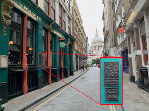 St Mary Aldermary boundary marker
