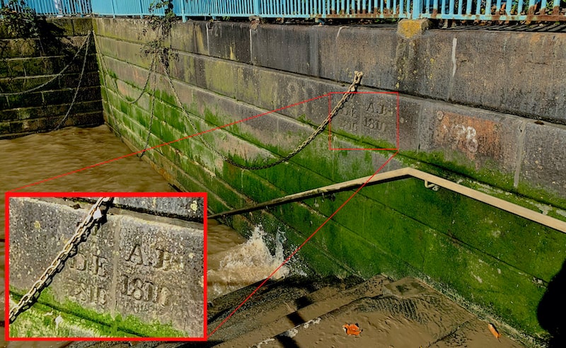 All Hallows by the Tower boundary mark