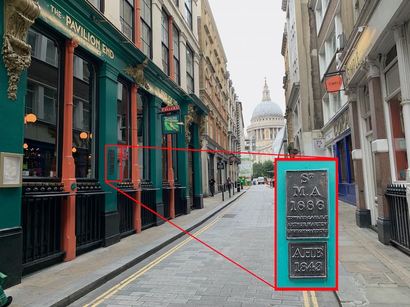St Mary Aldermary boundary marker