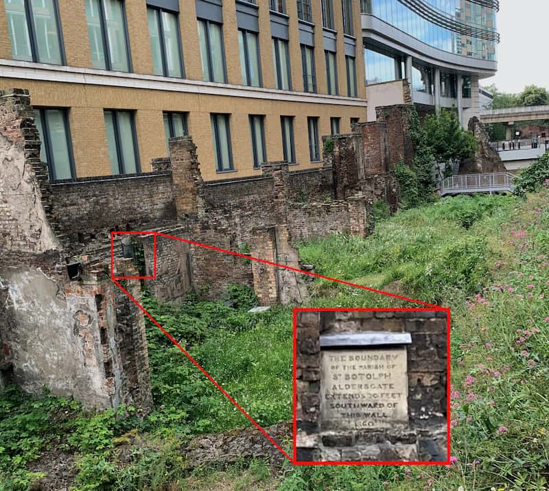 St Botolph Aldersgate boundary marker 