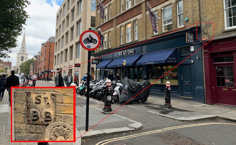 St Botolph Bishopsgate parish boundary marker