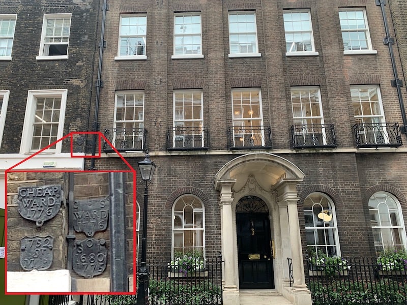 St Martin Pomeroy boundary marker Frederick's Place